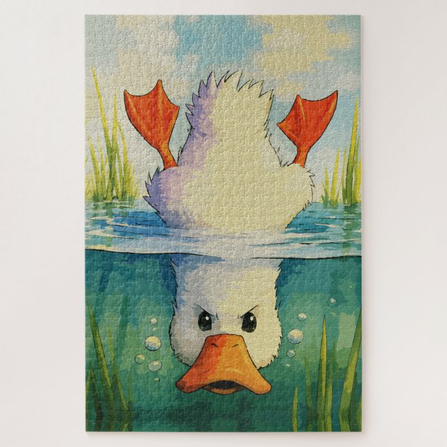 Puzzle Calme en surface, détermination en dessous – Canar (Vertical)