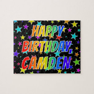 Puzzle "CAMDEN" Prénom, Amusant "HEUREUX ANNIVERSAIRE"