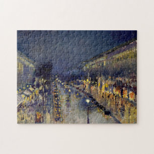 Puzzle Camille Pissarro - Boulevard Montmartre la nuit