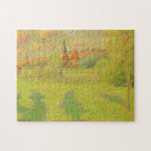 Puzzle Camille Pissarro le berger et l'église de