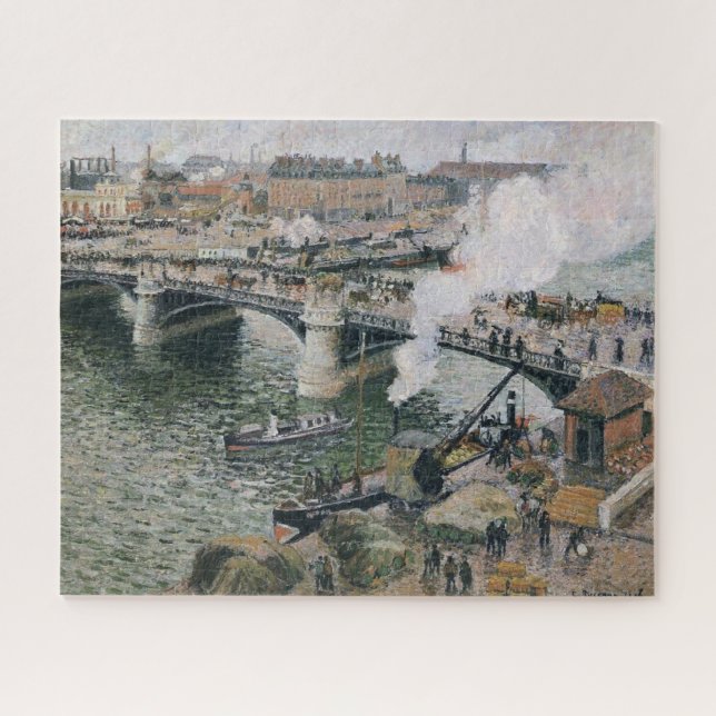 Puzzle Camille Pissarro Pont Boieldieu à Rouen Peinture (Horizontal)