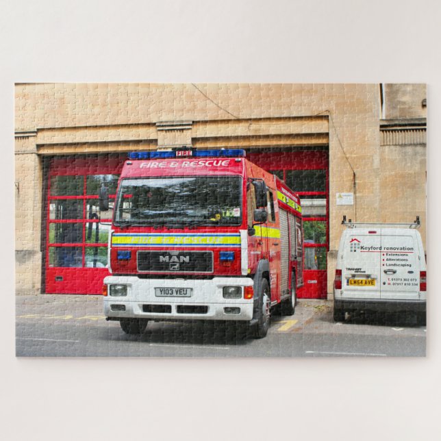 Puzzle Camion incendie et secourt, Bath, Angleterre (Horizontal)