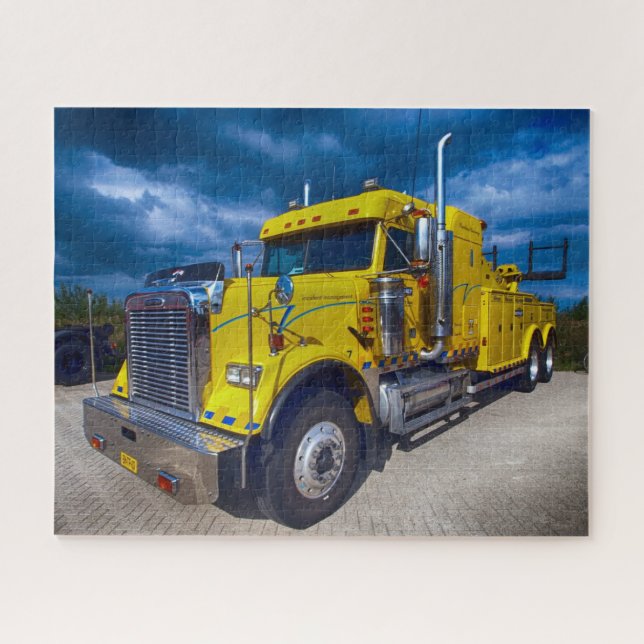 Puzzle Camion-remorque jaune semi-remorque robuste pour g (Horizontal)