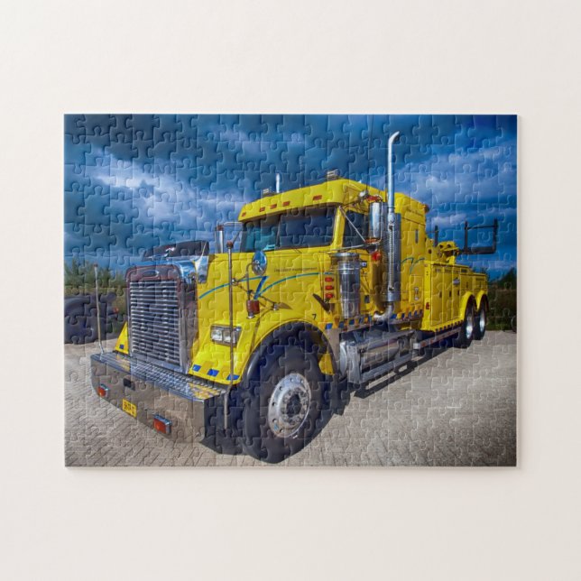 Puzzle Camion-remorque jaune semi-remorque robuste pour p (Horizontal)