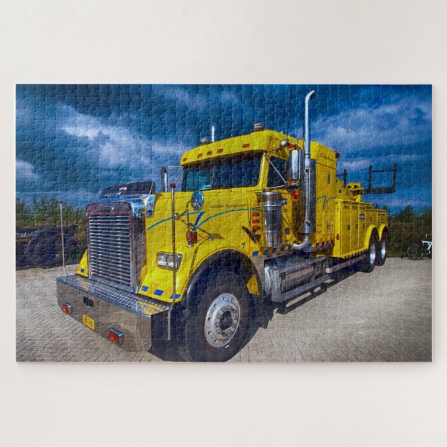 Puzzle Camion-remorque jaune semi-remorque robuste pour p (Horizontal)