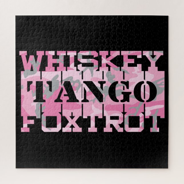 Puzzle Camion rose Foxtrot Tango Whiskey Militaire (Vertical)