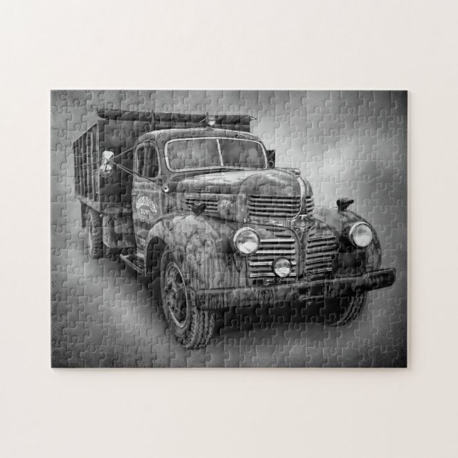 Puzzle CAMION vintage EN NOIR ET BLANC (Horizontal)