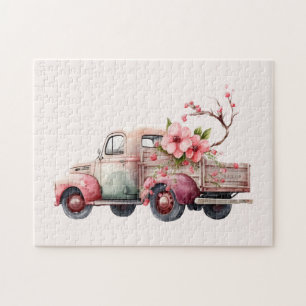 Puzzle Camion Vintage rose