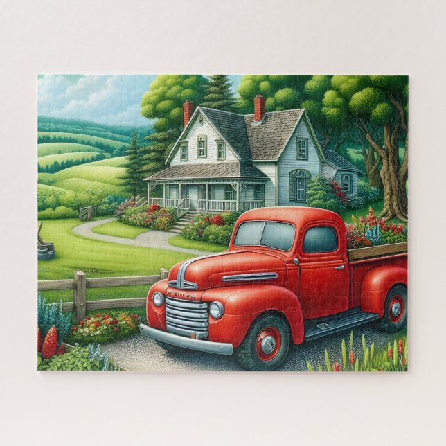 Puzzle Camionnette de Ferme Vintage (Horizontal)
