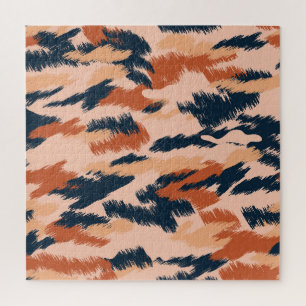 Puzzle Camouflage Abstrait : Papier peint Vintage sans co