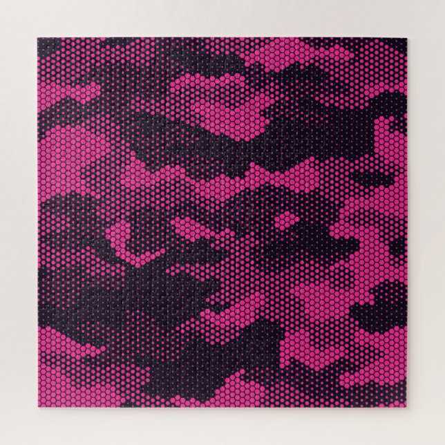 Puzzle Camouflage hexagonal, texture militaire arrière -  (Vertical)