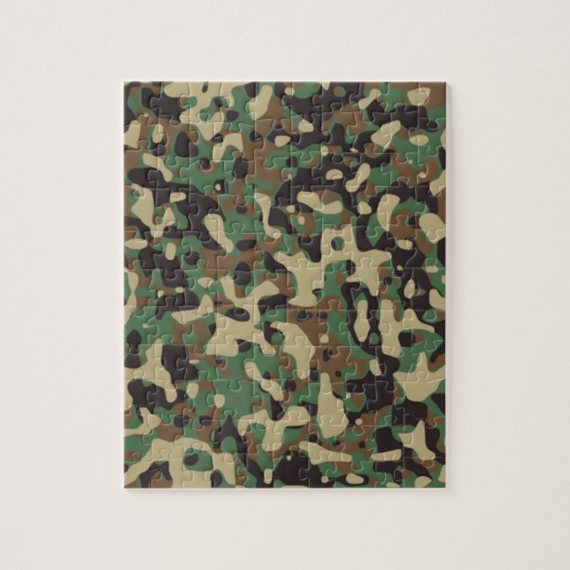 Puzzle Camouflage militaire de Forest Woodland (Vertical)