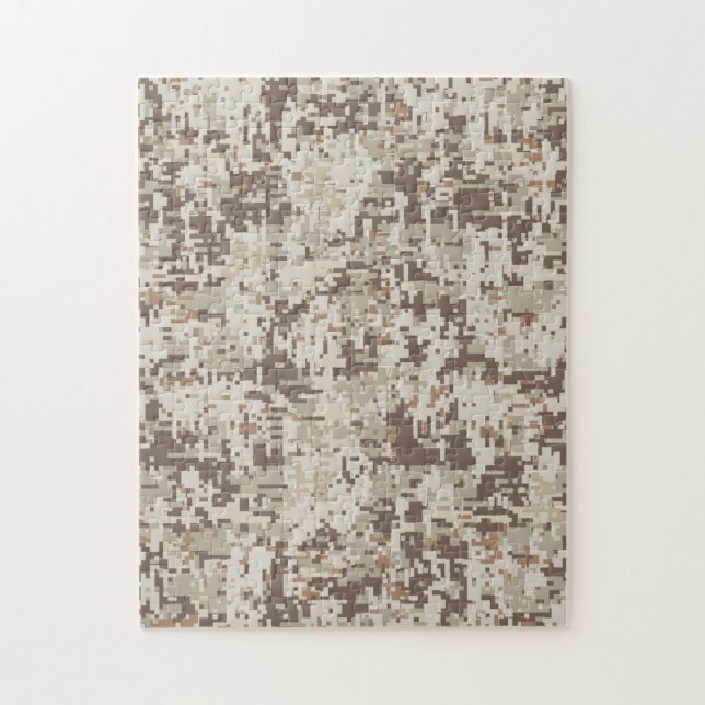Puzzle Camouflage numérique de style beige du désert (Vertical)
