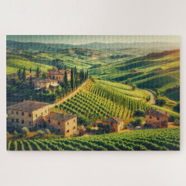 Puzzle Campagne toscane - Paysage panoramique à couper le (Horizontal)