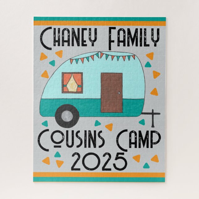 Puzzle Camper Rétro Camp Cousins (Vertical)