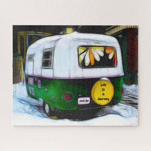 Puzzle Camper Retro Hippie Life Est Un Voyage Juste Aller