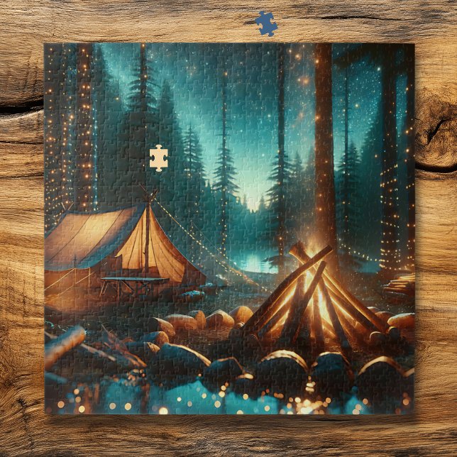 Puzzle Camping avec de jolies lumières (Créateur téléchargé)
