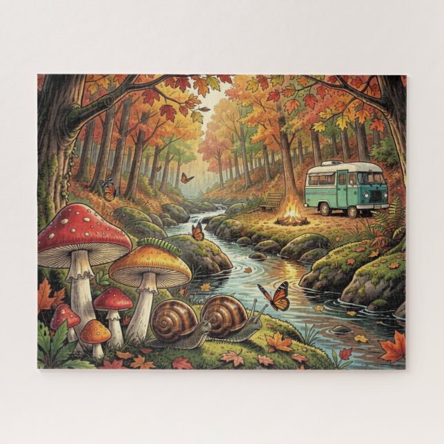 Puzzle Camping Caractère Rétro de Cottage Confortable (Horizontal)