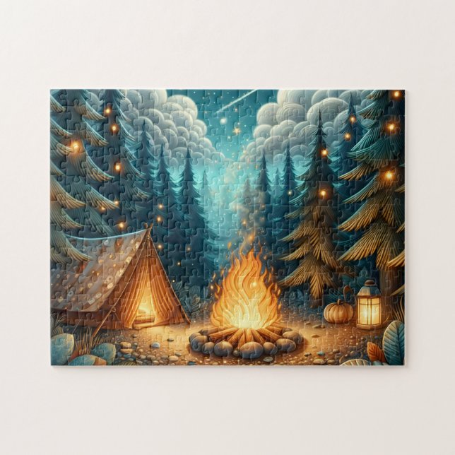 Puzzle Camping en forêt (Horizontal)
