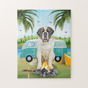 Puzzle Camping Saint Bernard Dog