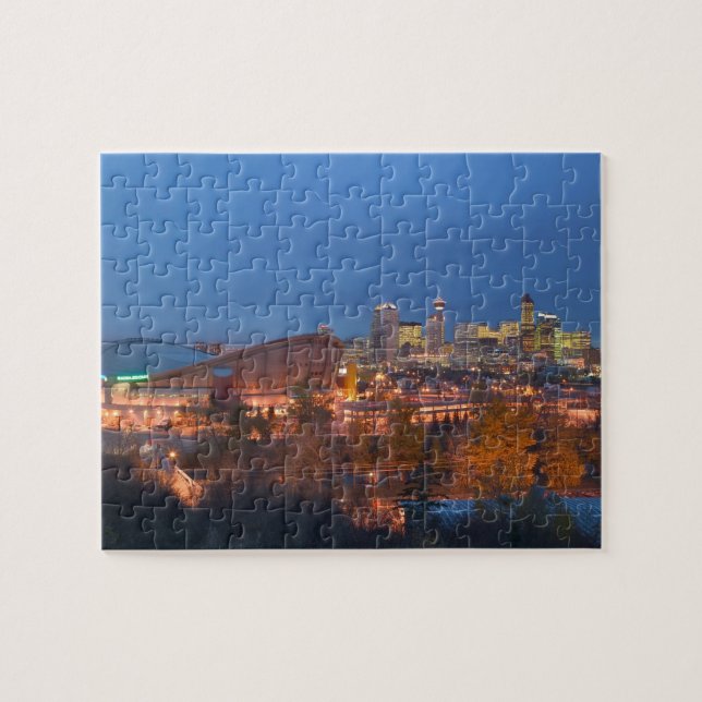 Puzzle Canada, Alberta, Calgary : Skyline de la ville du  (Horizontal)
