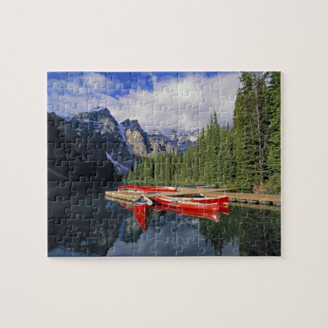 Puzzle Canada, Alberta, lac Moraine. La surface vitreuse (Horizontal)