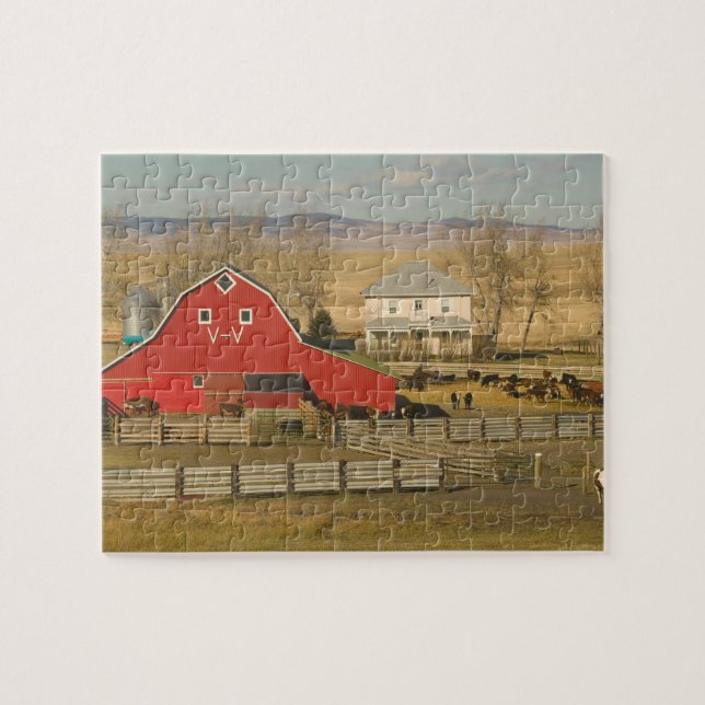 Puzzle Canada, Alberta, Pincher Creek : grange et ranch r (Horizontal)