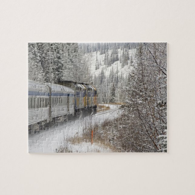 Puzzle Canada, Alberta. Train de neige VIA Rail entre (Horizontal)