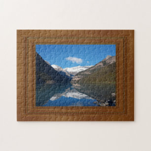 Puzzle Canada Lake Louise Rocky Mountain Wood Frame Impri