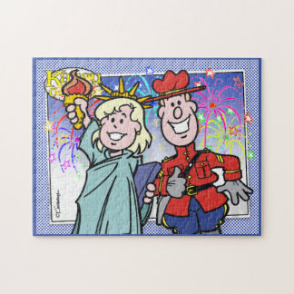 Puzzle Canada USA Friendship