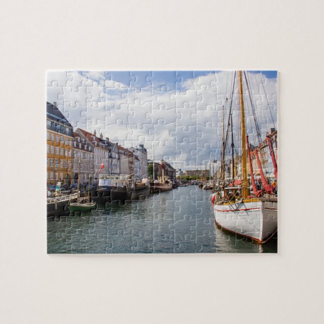 Puzzle Canal avec bateaux | Copenhague (Horizontal)
