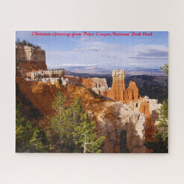 Puzzle Canal Bryce Utah. Vœux de Noël (Horizontal)