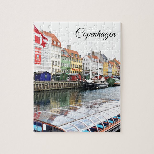 Puzzle Canal de Nyhavn à Copenhague, Danmark (Vertical)