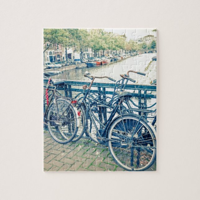 Puzzle Canal et bicyclettes d'Amsterdam (Vertical)