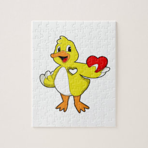 Puzzle Canard avec coeur