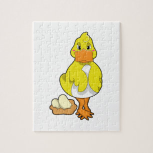 Puzzle Canard avec oeufs