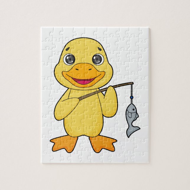 Puzzle Canard de pêche de canard (Vertical)