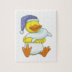 Puzzle Canard dormant avec casquette