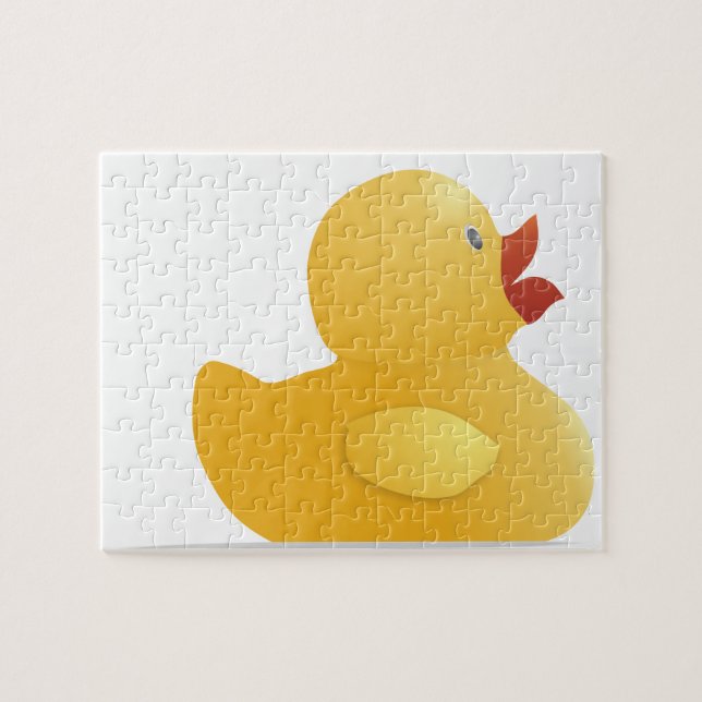 Puzzle Canard en caoutchouc jaune (Horizontal)