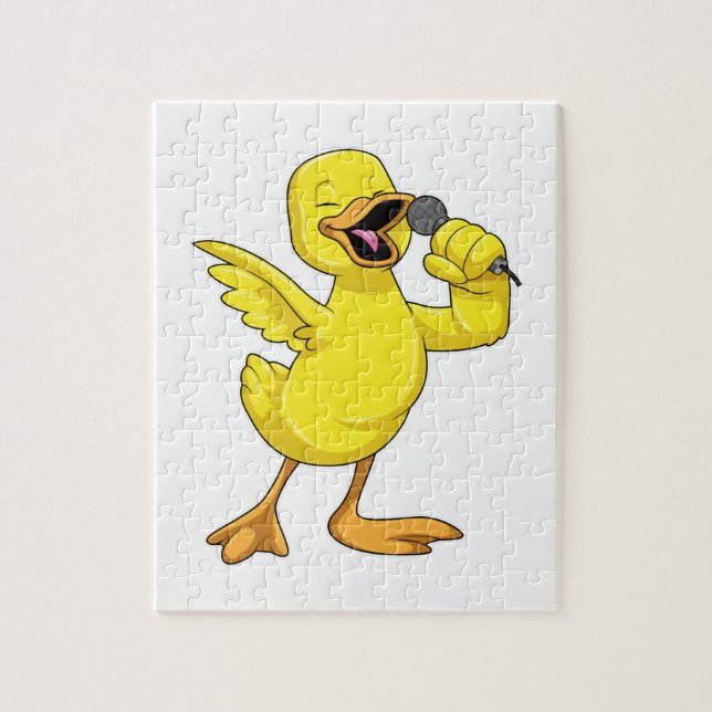Puzzle Canard en chanteur avec microphone (Vertical)