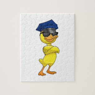 Puzzle Canard en tant qu'officier de police avec casquett