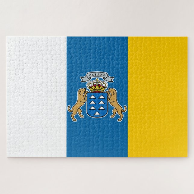Puzzle Canary Islands Flag (Canaries) (Canarias, Spain) (Horizontal)