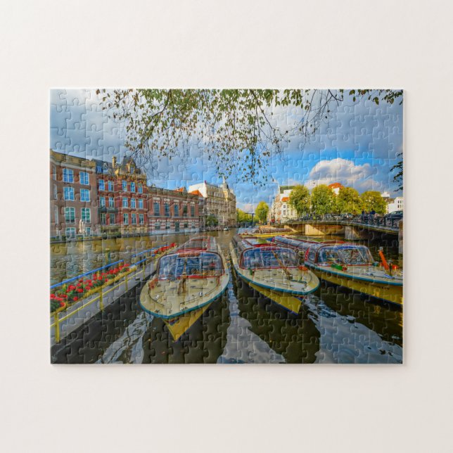 Puzzle Canaux d'Amsterdam. (Horizontal)