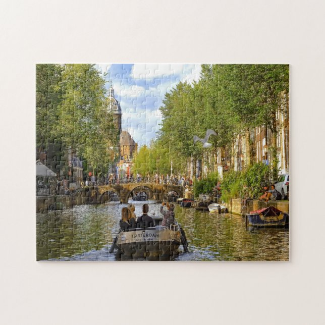 Puzzle Canaux d'Amsterdam. (Horizontal)