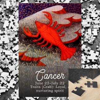 Puzzle Cancer le crabe signe zodiaque fête d'anniversaire