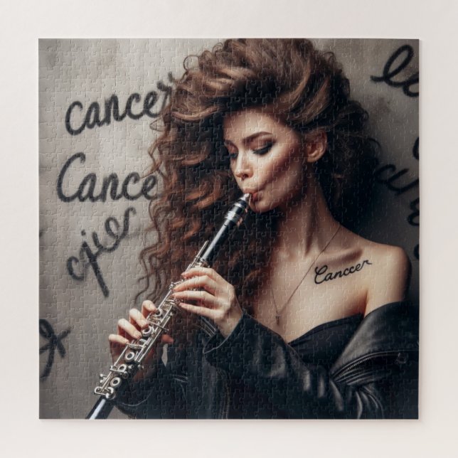 Puzzle Cancer Zodiac Musicien Clarinet (Vertical)