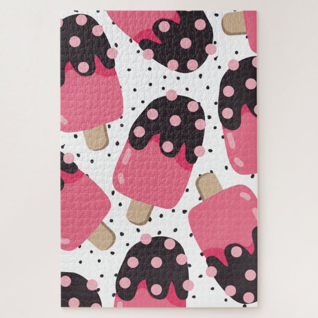 Puzzle Candy Ice Cream Pattern (Vertical)