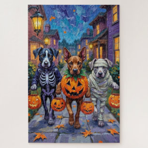 Puzzle Cane Corso faisant Trick-or-Treat dans des costume