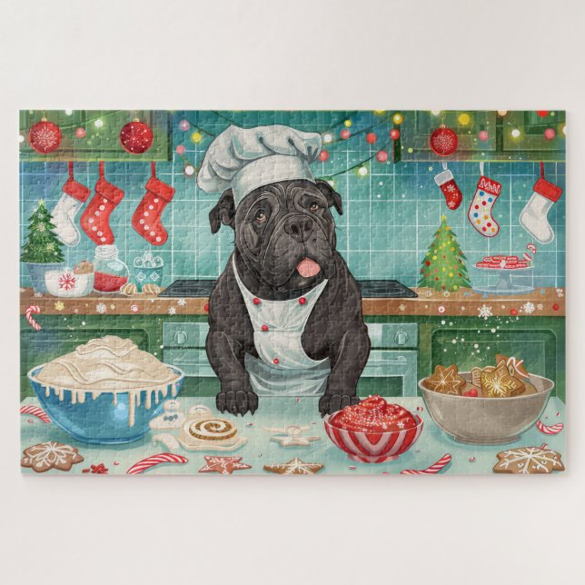 Puzzle Cane Corso Gîtes de vacances : Noël festif (Horizontal)