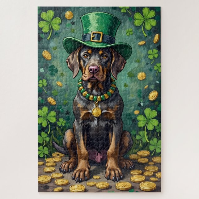 Puzzle Cane Corso St Patrick’s Day Chien Chanceux (Vertical)